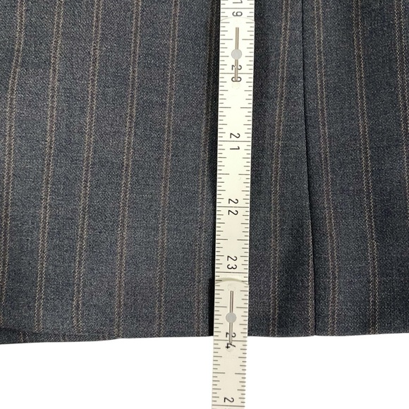 New York & Company Womens Blazer 14 Bluish-Gray One-Button Striped Career Office - Picture 8 of 13